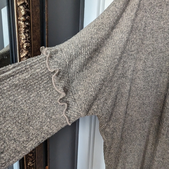 Agnes & Dora open front tan sweater cardigan - Picture 2 of 4